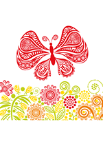 Раскраски - Узоры - Узорные бабочки (Patterned butterflies)