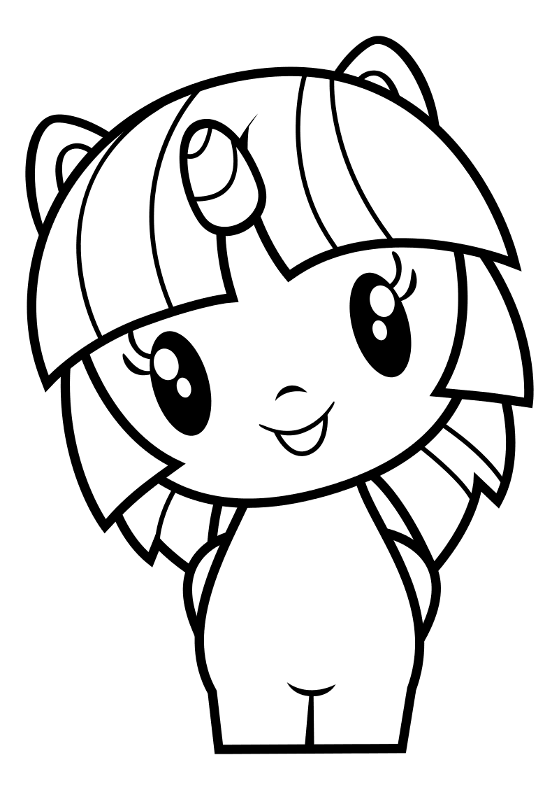 Раскраска - Мой маленький пони - Cutie Mark Crew - Поняшка Сумеречная Искорка
