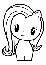 Раскраска - Мой маленький пони - Cutie Mark Crew - Милая пони Флаттершай