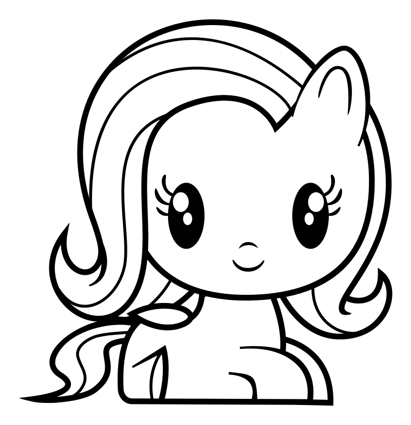 Раскраска - Мой маленький пони - Cutie Mark Crew - Поняшка Флаттершай