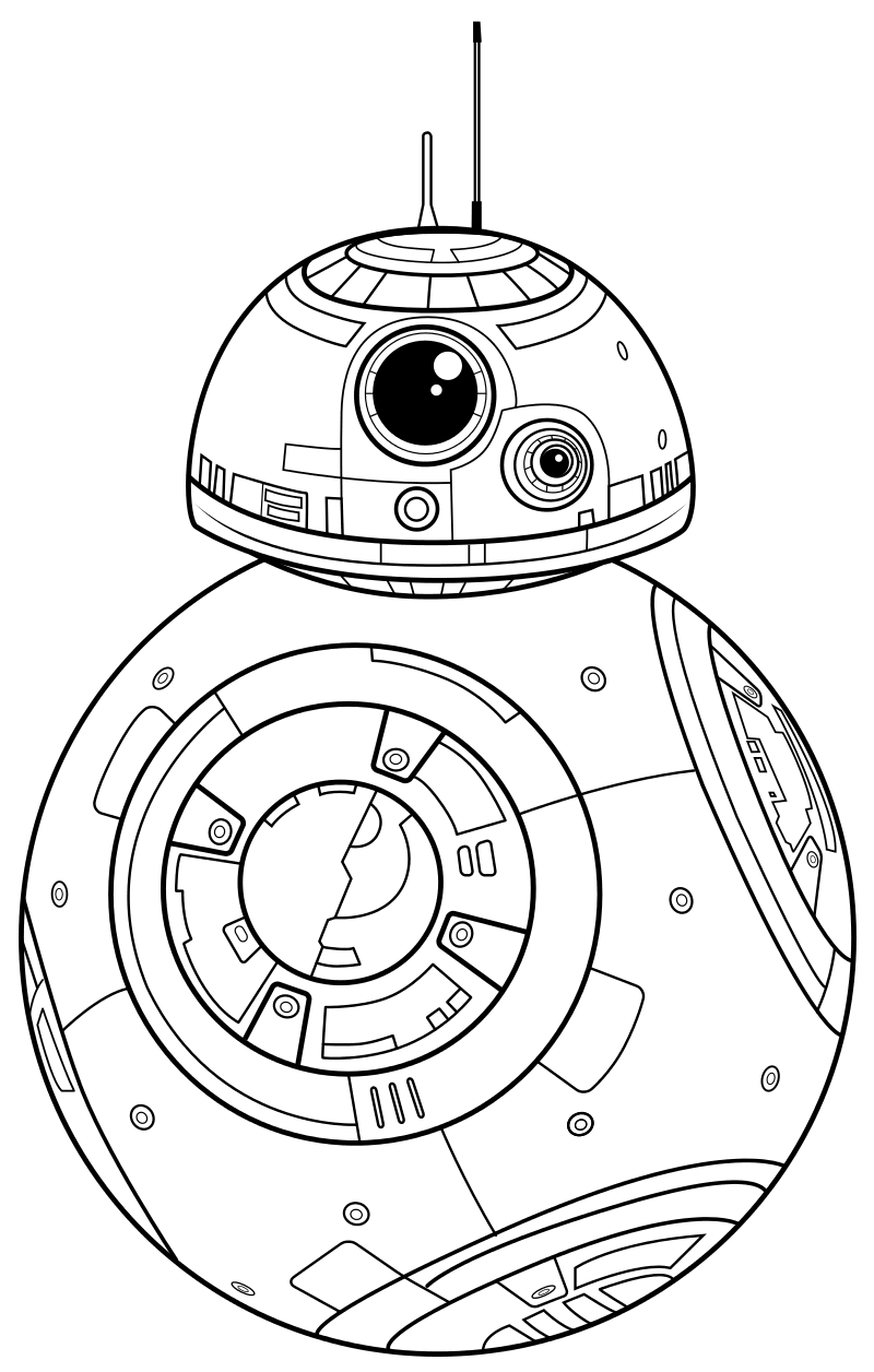 Раскраска - Звёздные войны: Пробуждение силы - Астродроид BB-8