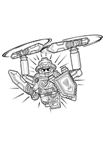 Раскраска - LEGO Нексо Найтс - LEGO Nexo Knights Абсолютная сила Клэя