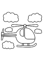 Вертолет среди облаков