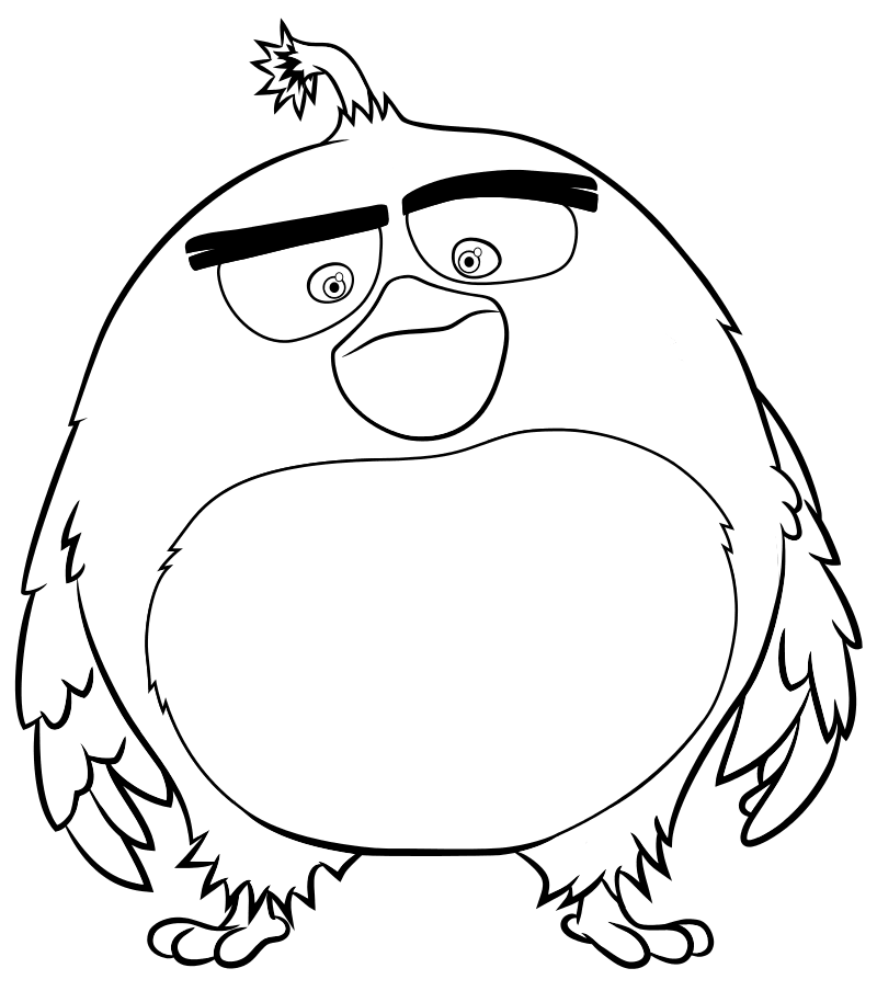 Раскраска - Angry Birds в кино - Бомб