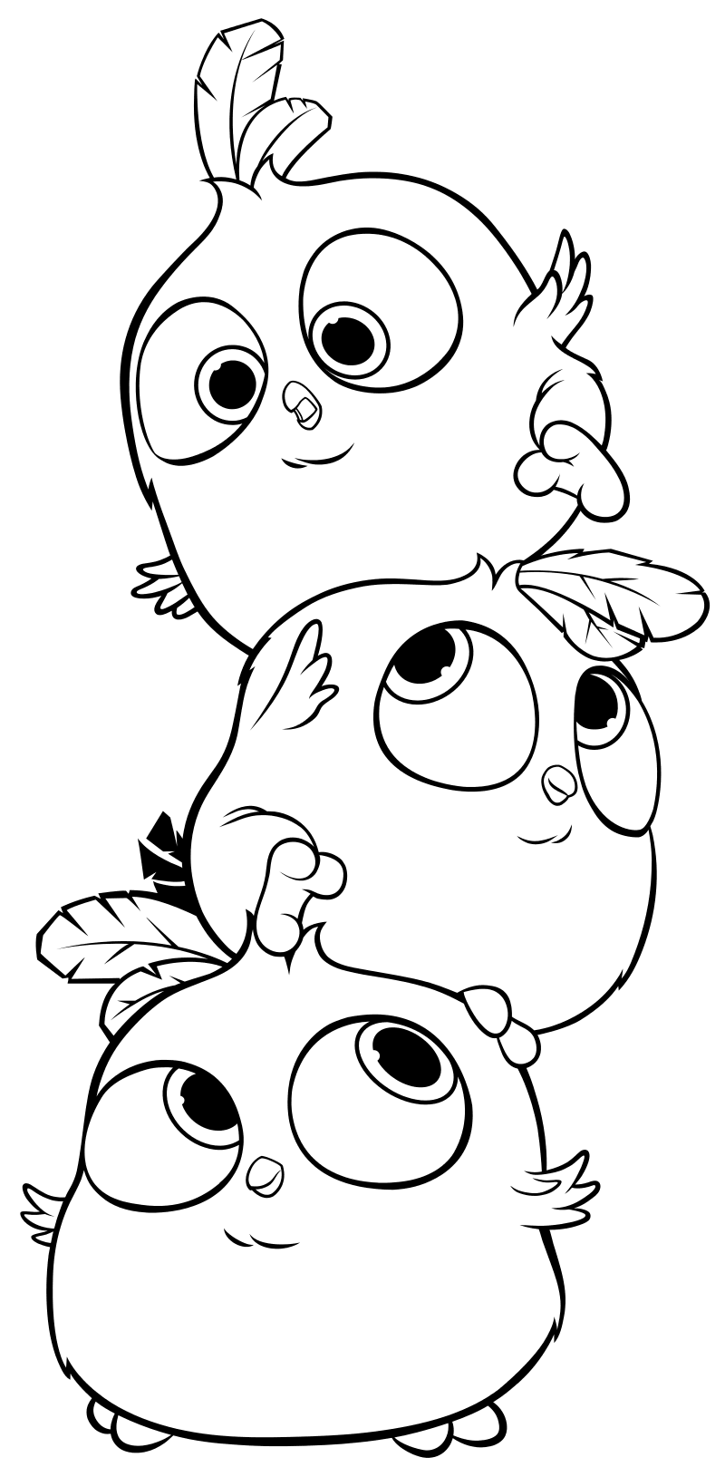 Раскраска - Angry Birds в кино - Синяя троица