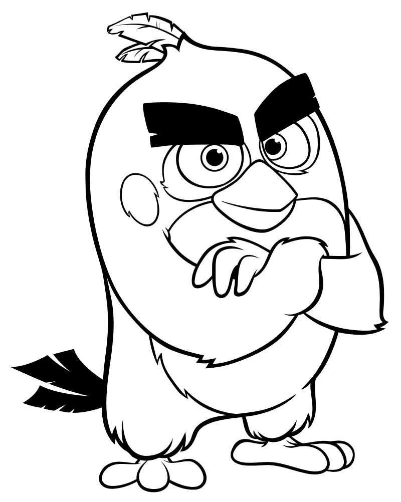Раскраска - Angry Birds в кино - Суровый Ред