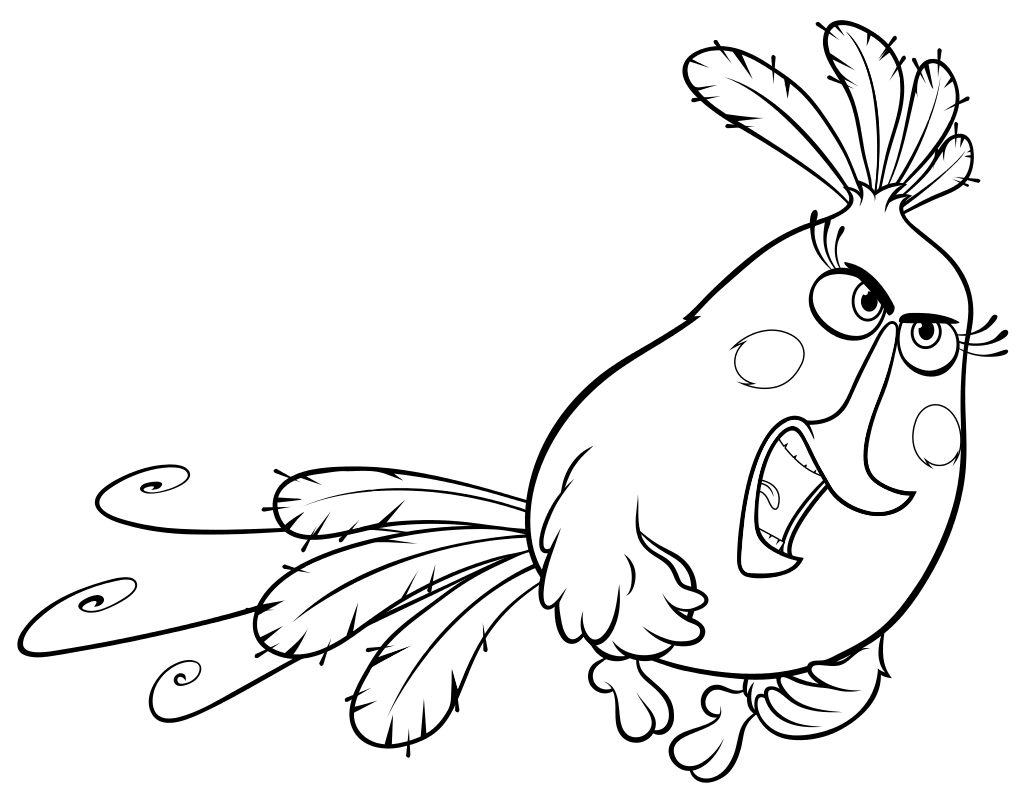Раскраска - Angry Birds в кино - Матильда в полёте