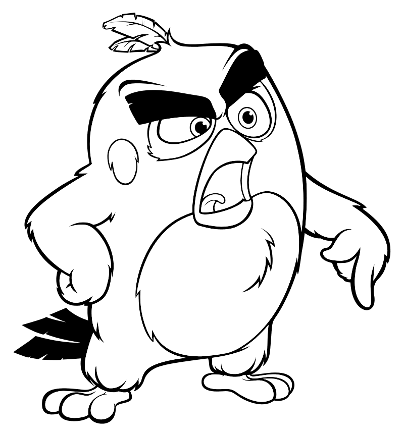 Раскраска - Angry Birds в кино - Ред ругается