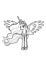 Раскраска - Мой маленький пони: Дружба – это чудо - Принцесса Луна - Свадьба в Кантерлоте