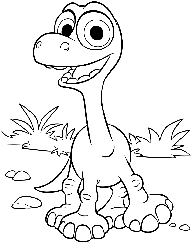 Раскраска - Хороший динозавр - Арло сын Иды и Генри