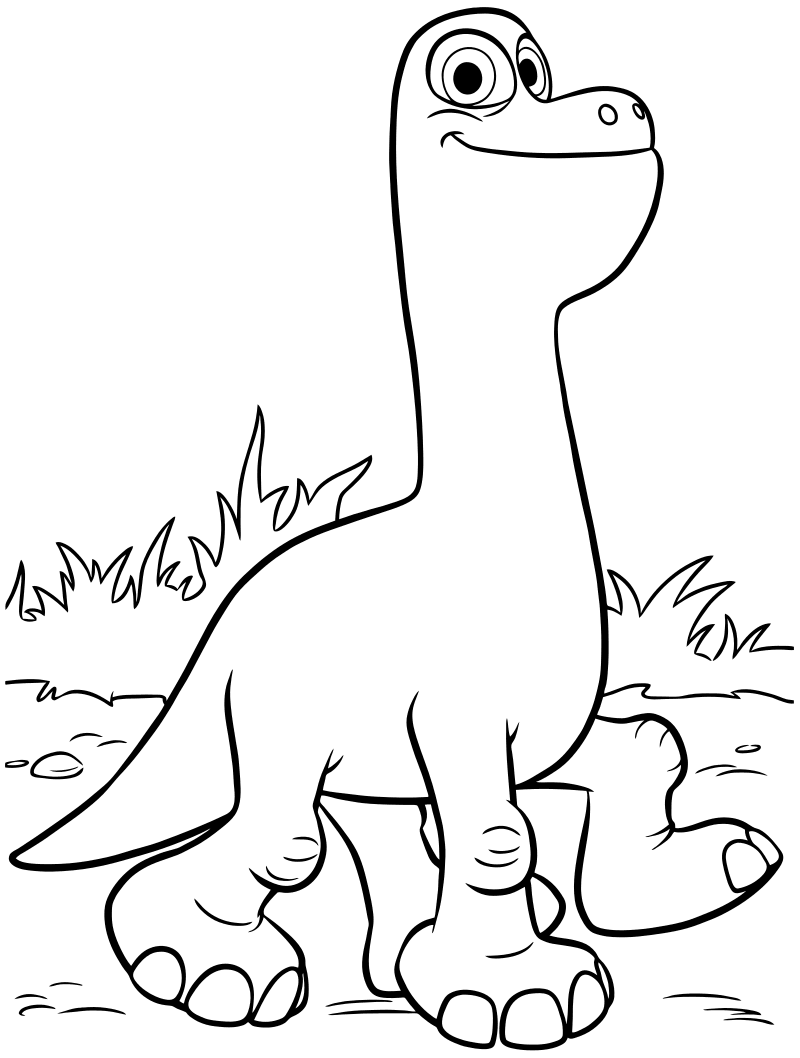 Раскраска - Хороший динозавр - Бакки старший брат Арло