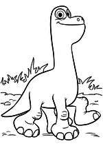Раскраска - Хороший динозавр - Бакки старший брат Арло