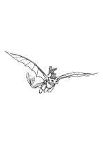 Раскраска - Как приручить дракона 3 - Иккинг летит на Беззубике