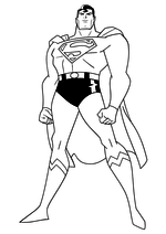Раскраска - Лига Справедливости - Кларк Кент / Супермен