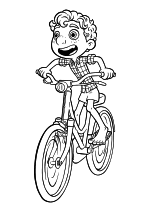 Лука Пагуро на велосипеде