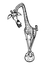 Жираф Мелман на шаре