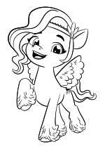 Раскраска - My Little Pony: Новое поколение - Пипп стильная принцесса