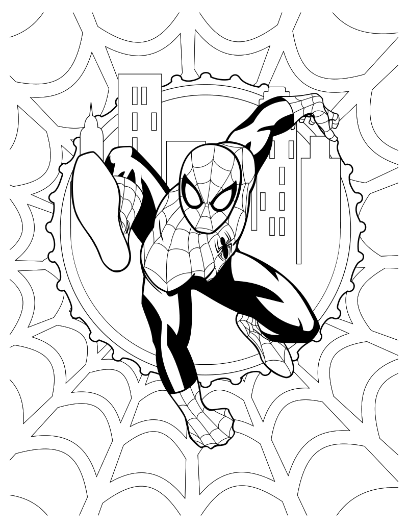 Раскраска - Совершенный Человек-паук - Совершенный Человек-паук