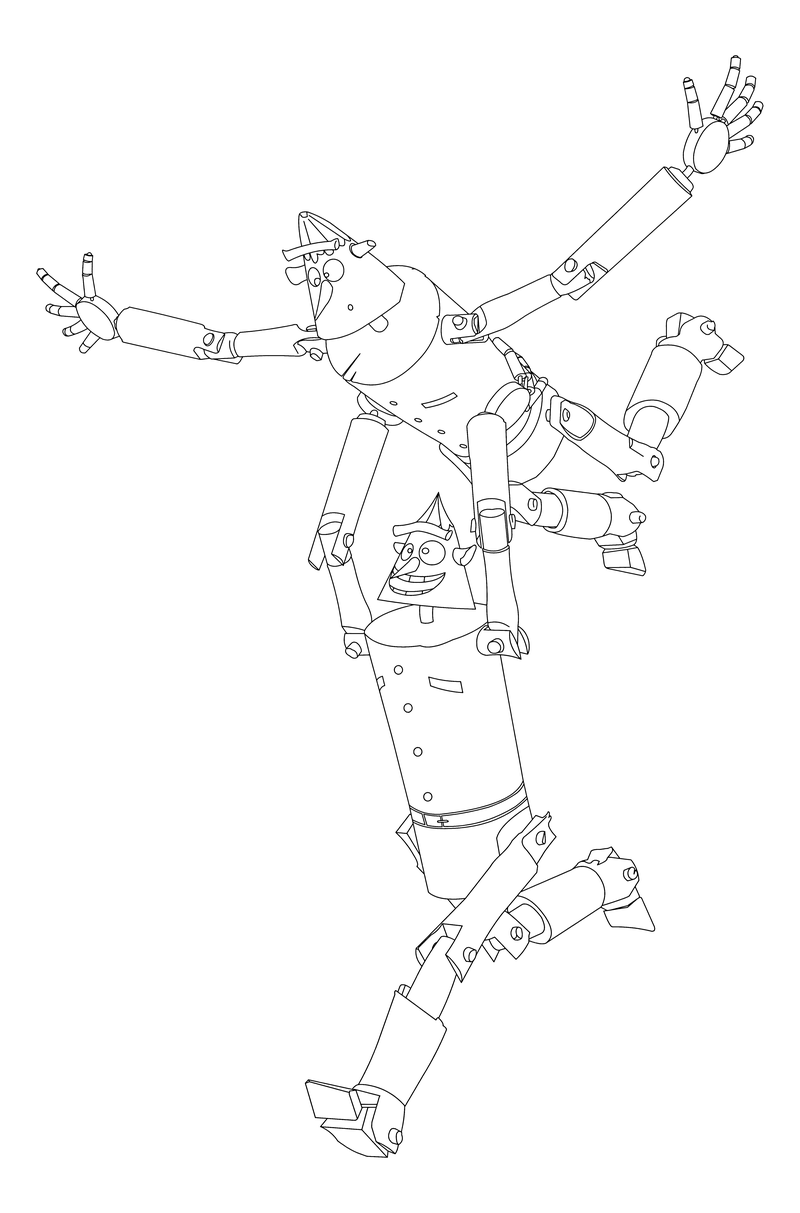 Раскраска - Урфин Джюс и его деревянные солдаты - Деревянные солдаты - дуболомы