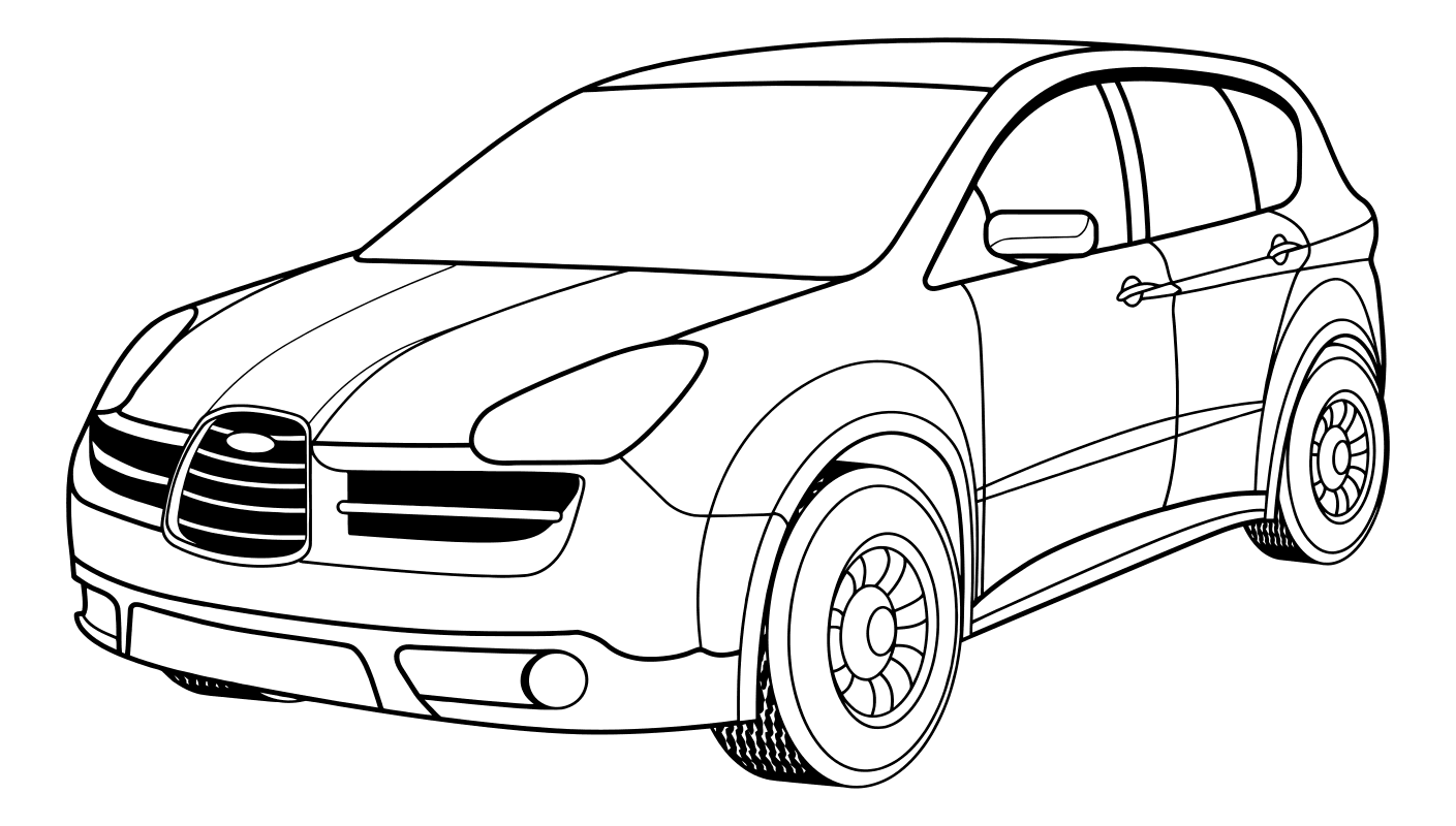 Раскраска - Легковые автомобили - Среднеразмерный кроссовер - Subaru Tribeca 3.0