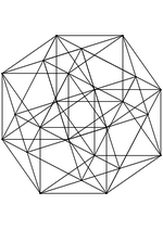 Раскраска - Математические фигуры - Ортогональная проекция икоситетрахора