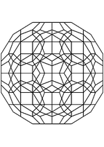 Раскраска - Математические фигуры - Ортогональная проекция гекатоникосахора
