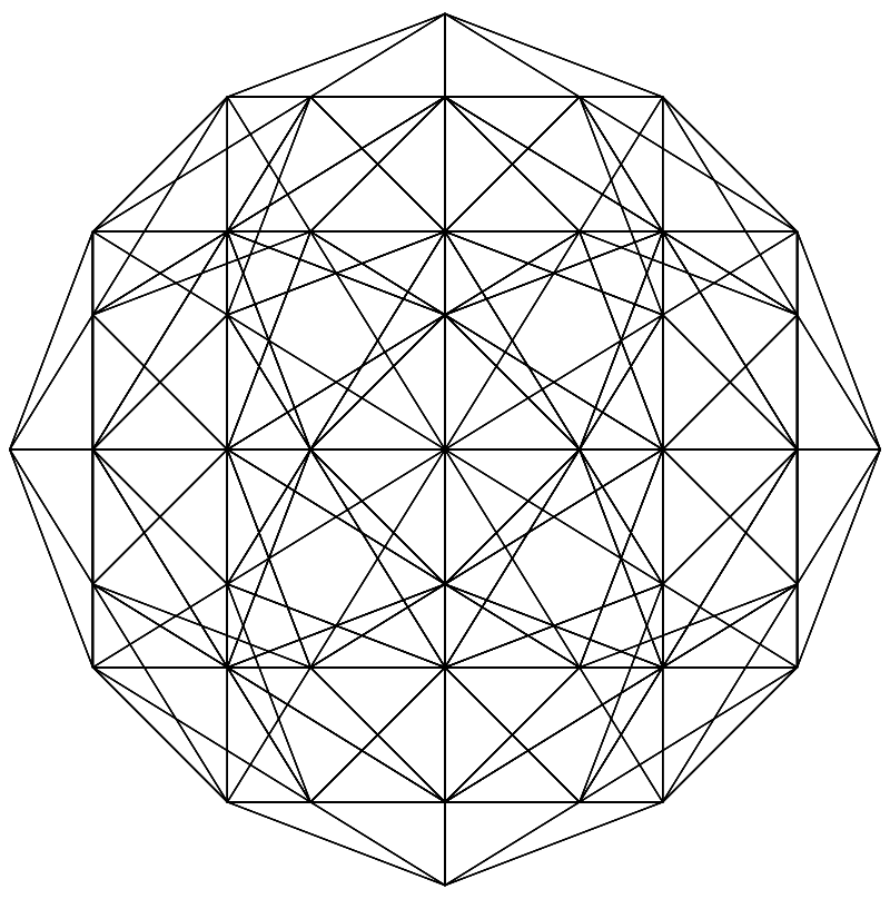 Раскраска - Математические фигуры - Ортогональная проекция гекзакосихора