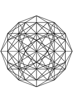 Раскраска - Математические фигуры - Ортогональная проекция гекзакосихора