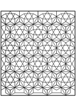 Раскраска - Математические фигуры - Плитка из проекций ромбокубооктаэдров