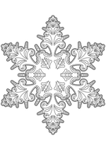 Раскраска - Снежинки - Узорная снежинка 2