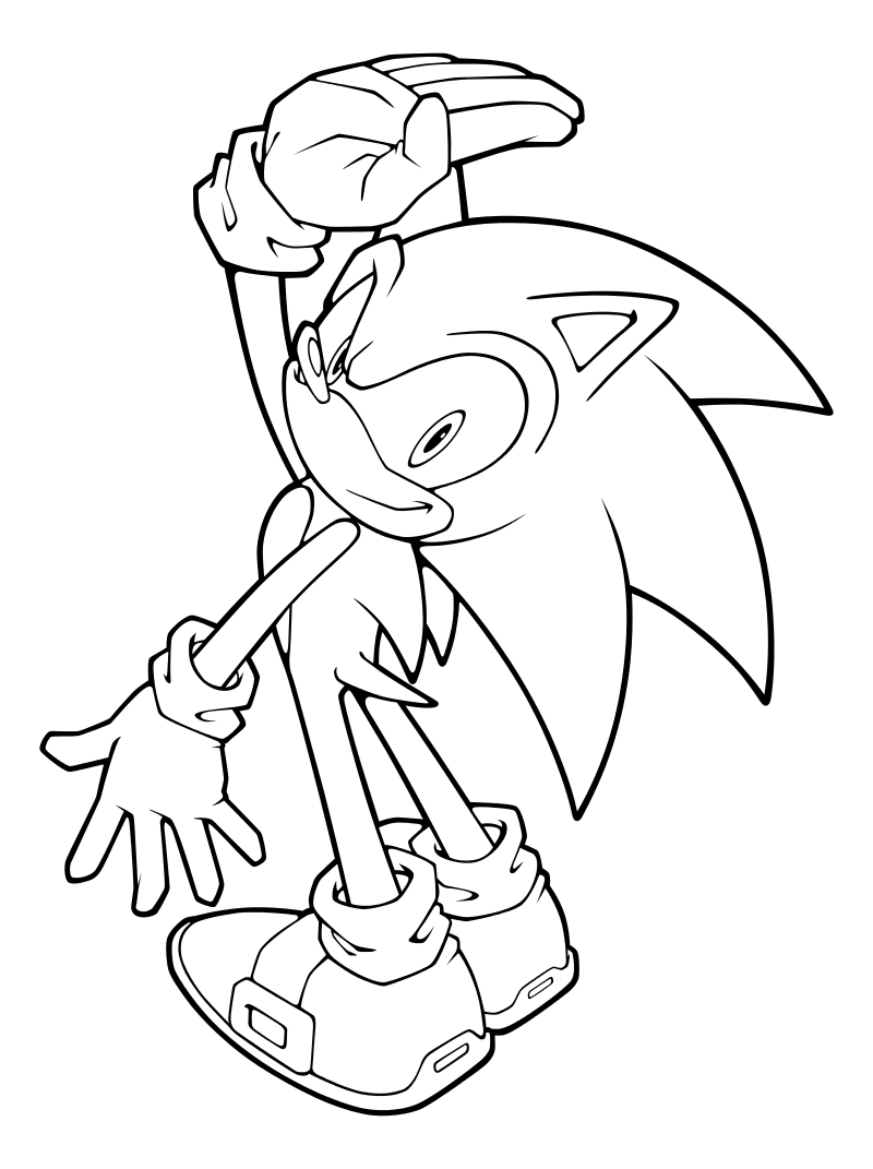 Раскраска - Sonic the Hedgehog - Прощальный жест Соника