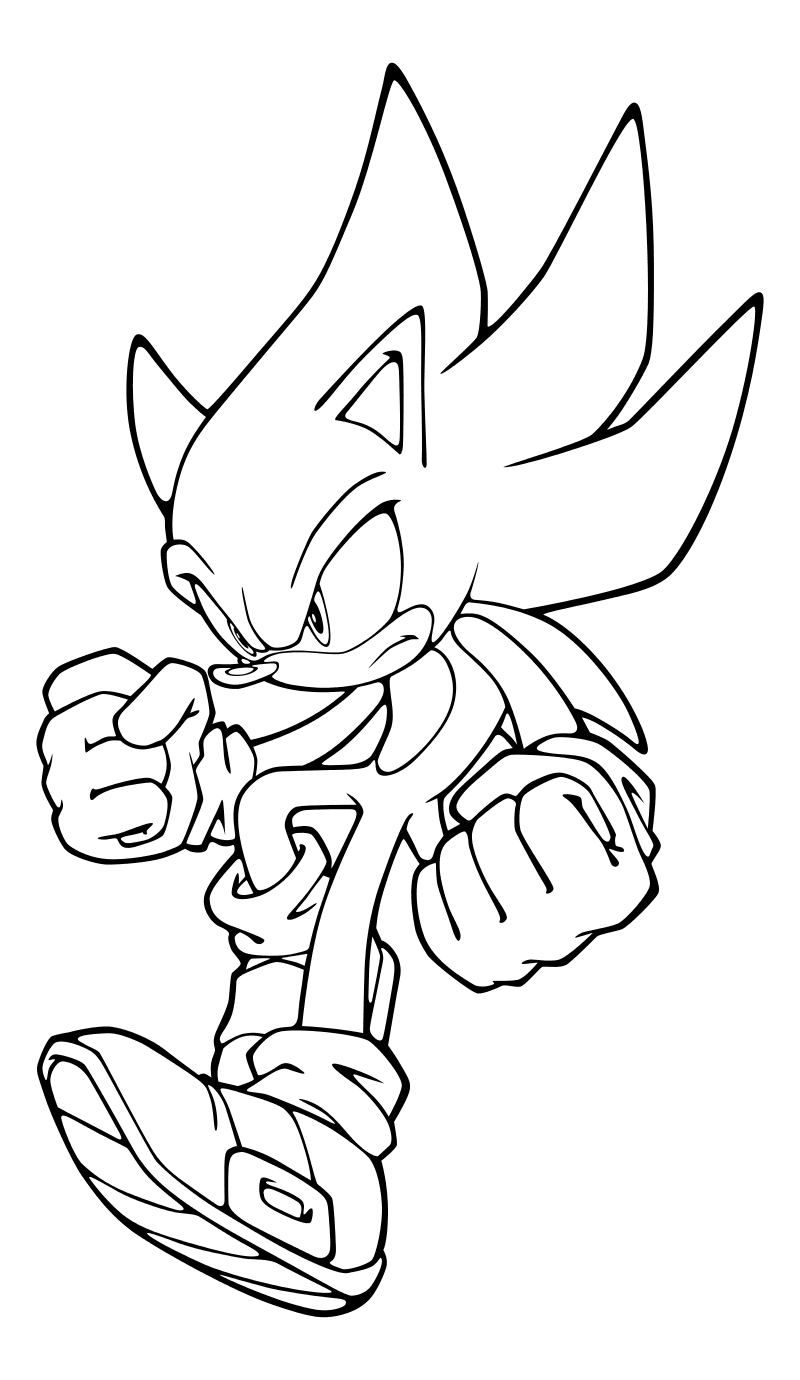 Раскраска - Sonic the Hedgehog - Супер Соник