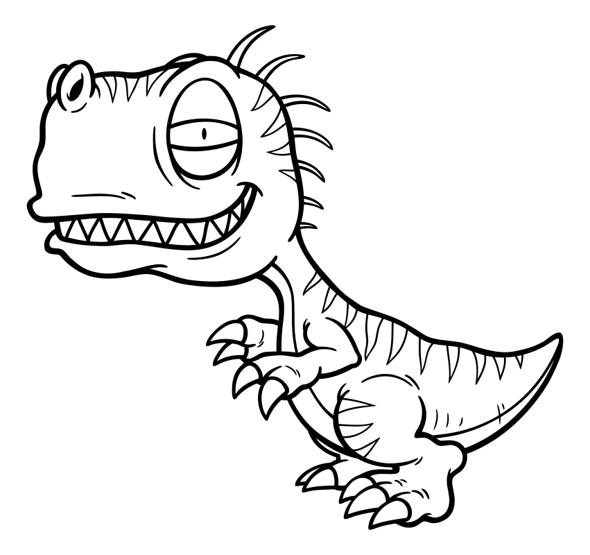 Раскраска - Динозавры - Детёныш тираннозавра