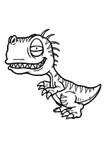 Раскраска - Динозавры - Детёныш тираннозавра