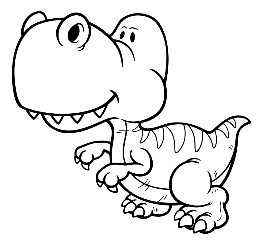 Раскраска - Динозавры - Детёныш велоцираптора