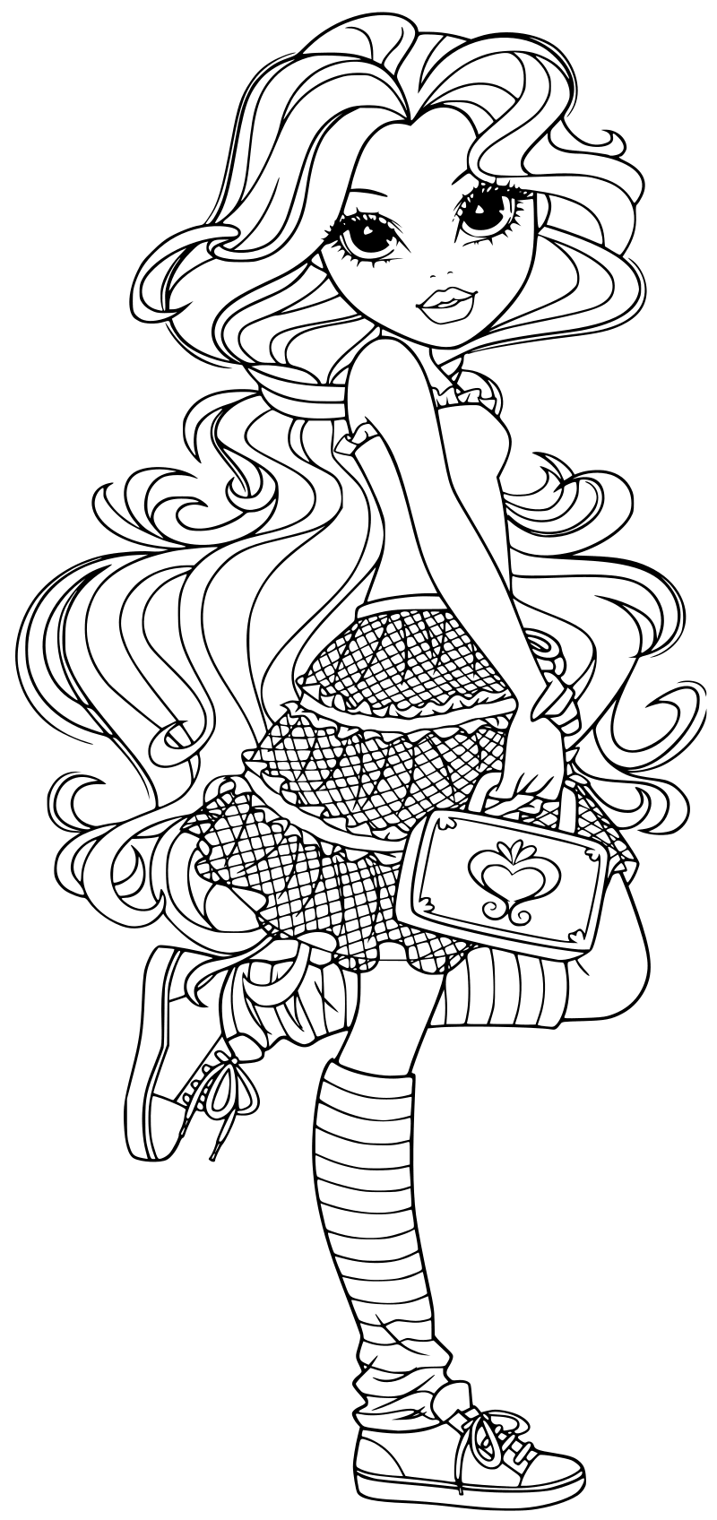 Раскраска Софина с сумочкой