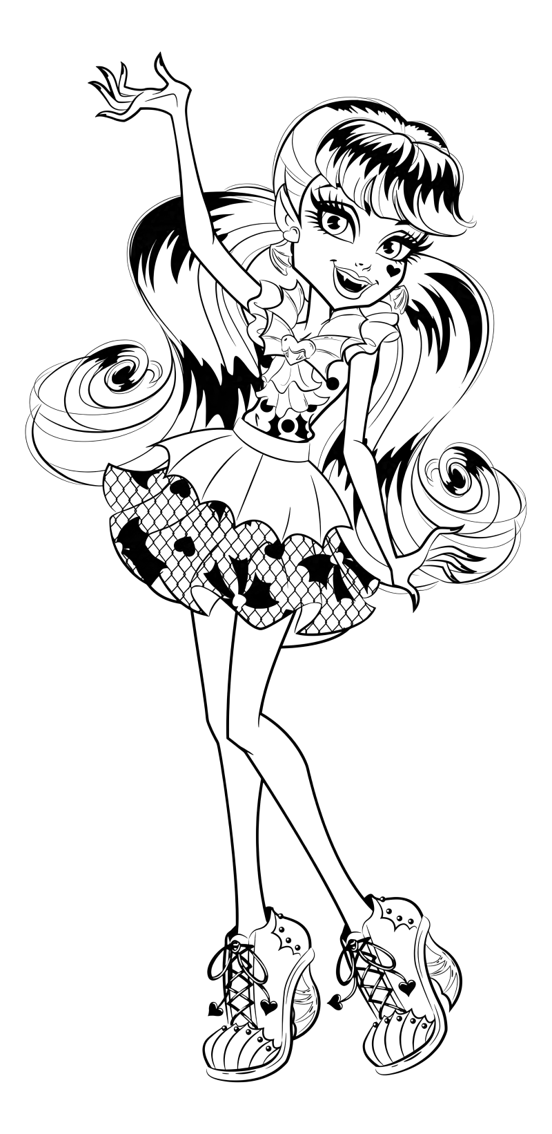 Раскраска - Монстер Хай - Дракулаура