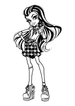 Раскраска - Монстер Хай - Фрэнки Штейн