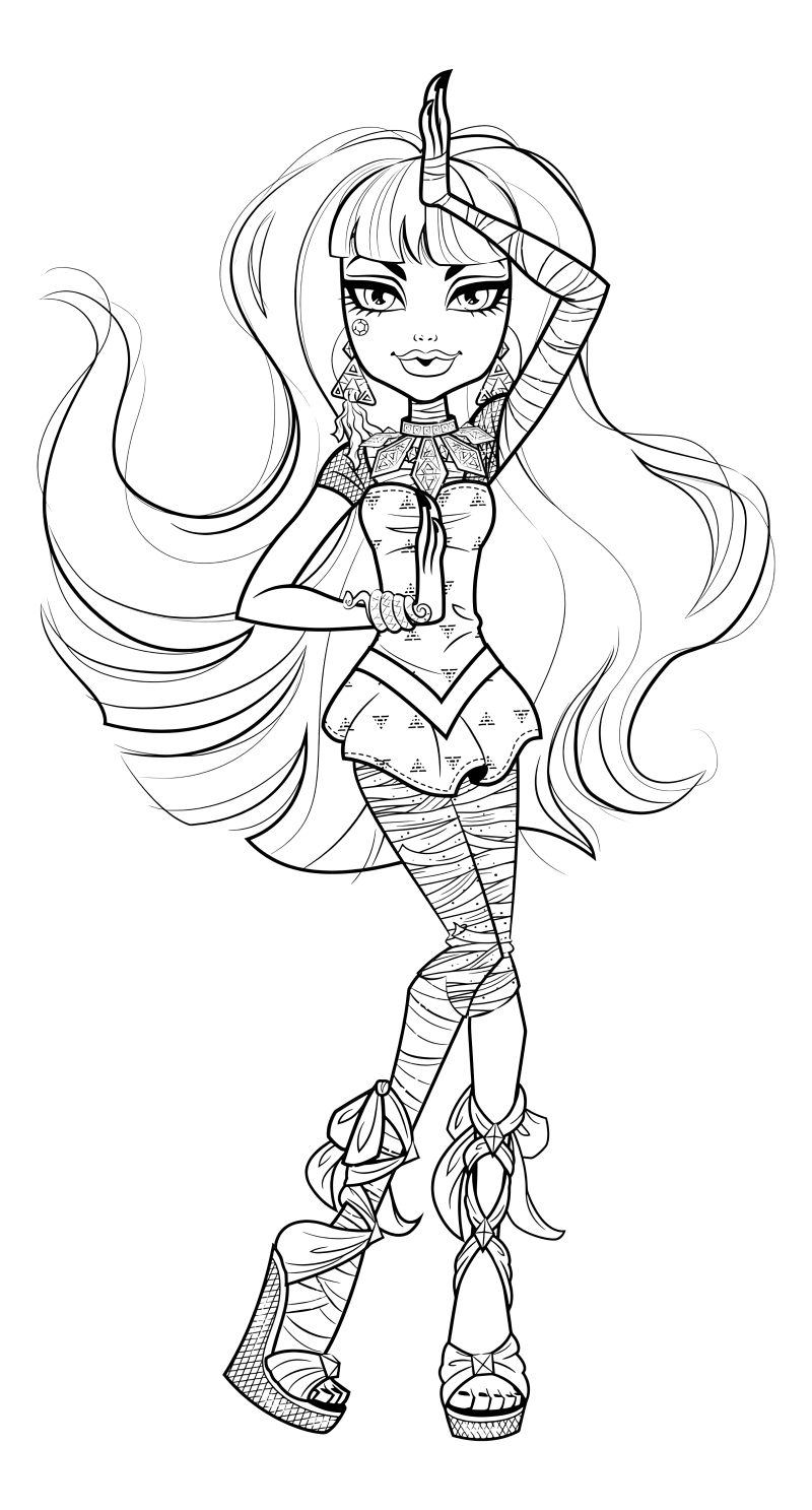 Раскраска - Монстер Хай - Клео де Нил