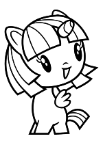 Раскраска - Мой маленький пони - Cutie Mark Crew - Милашка Сумеречная Искорка