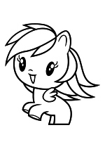Раскраска - Мой маленький пони - Cutie Mark Crew - Милашка Радуга Дэш
