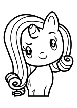Раскраска - Мой маленький пони - Cutie Mark Crew - Поняшка Рарити