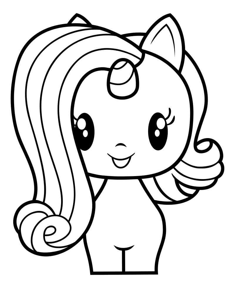 Раскраска - Мой маленький пони - Cutie Mark Crew - Милашка Старлайт Глиммер
