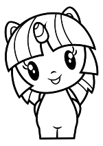 Раскраска - Мой маленький пони - Cutie Mark Crew - Поняшка Сумеречная Искорка