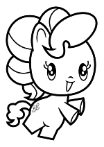 Раскраска - Мой маленький пони - Cutie Mark Crew - Поняшка Пинки Пай