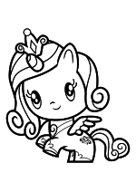 Раскраска - Мой маленький пони - Cutie Mark Crew - Милашка Принцесса Каденс