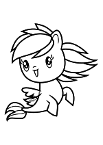 Раскраска - Мой маленький пони - Cutie Mark Crew - Морская поняшка Радуга Дэш