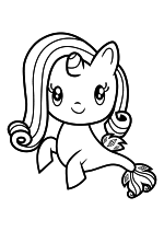 Раскраска - Мой маленький пони - Cutie Mark Crew - Морская поняшка Рарити