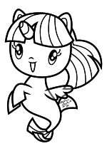 Раскраска - Мой маленький пони - Cutie Mark Crew - Морская поняшка Сумеречная Искорка