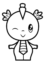 Раскраска - Мой маленький пони - Cutie Mark Crew - Милый дракончик Спайк